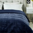 thumbnail image 5 of Cozy Tyme B17120-20NYK-UE 72 x 80 in. Hasina Weighted Blanket, Navy - 20 lbs, 5 of 9