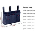 thumbnail image 3 of PandaTop Hanging Storage Organizer with 8 Pockets for Books,Phones,Tablets,for bunk bed dormitory,Hospital bed rails and camps(Navy Blue), 3 of 7
