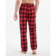 thumbnail image 3 of NY Threads Mens Flannel Pajama Pants with Pockets Soft Cotton Sleepwear Lounge PJ Bottoms, Medium, Black/Red, 3 of 7