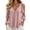 Pink, variant on Women Summer Clod Shoulder T-Shirts Tops Trendy Casual Loose Fit Tunic Tees Sexy Short Sleeve Plus Size Zipper Blue L