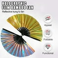 thumbnail image 2 of Hand Fan Boots on The Ground 2025, holográfico, plegable, amarillo, 2 of 7