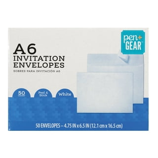 A6 White Envelopes 4X6 100 Pack - Quick Self Seal,For 4x6 Cards| Perfect  for Weddings, Invitations, Photos, Graduation, Baby Shower| 6.5 x 4.75  Inches
