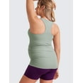 thumbnail image 2 of CRZ YOGA Butterluxe Maternity Racerback Tank Tops Sleeveless Womens Pregnancy Yoga Workout Shirt with Built in Bra, 2 of 5
