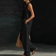 thumbnail image 6 of Favoffer Womens 2 Piece Outfits Sleeveless Solid Color Top Elastic Waist Pocketed Pants Casual Matching Sets for Daily Outdoor Travel Lounge Weekend, 6 of 8