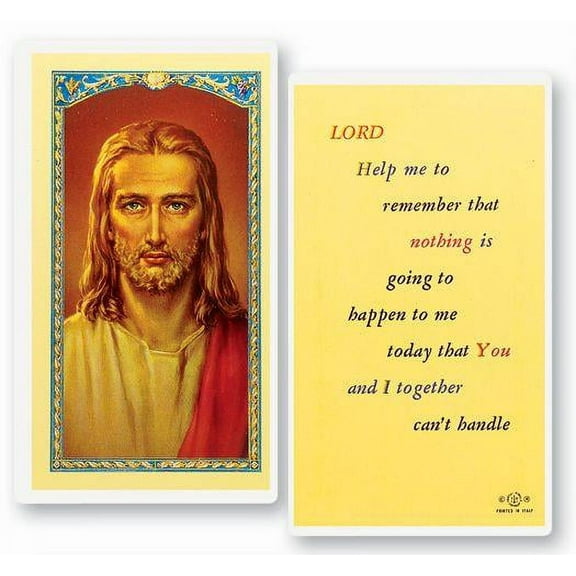 Lord Help Me to Remember Laminated Catholic Prayer Holy Card with Prayer on Back, Pack of 25
