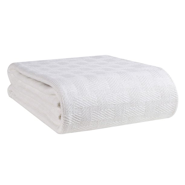 GLAMBURG 100 Cotton Bed Blanket, Breathable Bed Blanket King Size