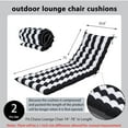 thumbnail image 6 of Chaise Lounge Cushions Outdoor Waterproof, Lounge Chair Cushion, Patio Foldable Chaise Cushions for Garden Pool 72.83 * 23.62 in (black white), 6 of 7