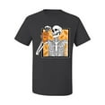 thumbnail image 2 of Wild Bobby Pumpkin Spice Latte Skeleton Orange Black and White Halloween Men Tee, Charcoal, Medium, 2 of 6