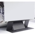 thumbnail image 2 of Soporte plegable de cuero para computadora portátil, soporte creativo de doble ángulo para escritorio portátil, refrigeración, gris, 2 of 5