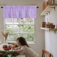 thumbnail image 6 of Purple Kitchen Valances for Windows 54x18 Inch Kitchen Curtains Valances Rod Pocket Modern Pure Lavender Purple Bathroom Window Valances for Window Treatment Decor, 6 of 6
