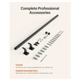 thumbnail image 6 of Pipe Stair Handrail 4ft, Black Aluminum Railing for Steps, 1.26" Diameter, Indoor Outdoor Industrial Hand Rail, Wall Mounted Staircase Safety Support, 6 of 9