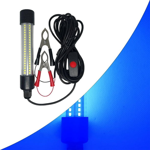 Super Bright 12v Underwater LED Fishing Lights Powerful Attract Fish Lamps Blue  light 
