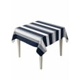 thumbnail image 2 of Navy Blue Grey Striped Tablecloth Square Table Cloth 60x60,Waterproof Outdoor Table Cloth Covers Decorative Table Protector,Farmhouse Stripes Minimalist Washable Table Cover for Kitchen Dinning Party, 2 of 8
