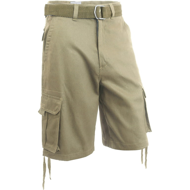 Ma Croix Mens Paisley Cargo Shorts Heavyweight Big and Tall Multi Pocket  Outdoor Twill Shorts with Belt 