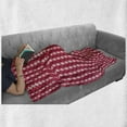 thumbnail image 5 of Argyle Soft Flannel Fleece Throw Blanket, Abstract Pattern with Rhombuses and Crossing Lines in Tones, Cozy Plush for Indoor and Outdoor Use, 60" x 80", Pearl Raspberry, by Ambesonne, 5 of 5