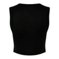 thumbnail image 2 of Bella + Canvas Womens Plain Micro-Rib Muscle Crop Top, 2 of 3