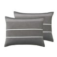 thumbnail image 4 of HomeTrends Riva Grey Jacquard Stripe 3 Piece Comforter Set, 4 of 4