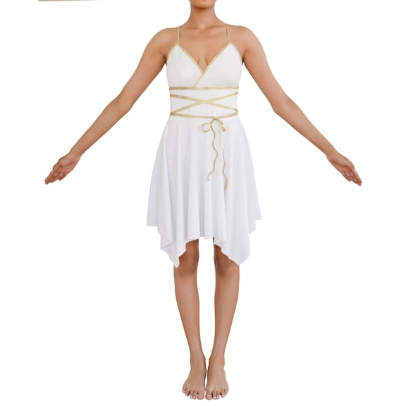 Goddess Starter Dress Accessory for Adults, White, M (8/10), Halloween by Way To Celebrate