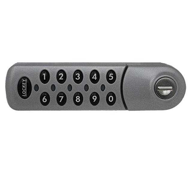 LockeyUSA EC780sl Digital Combination Electronic Cabinet & Locker Lock, Silver - Left Handed