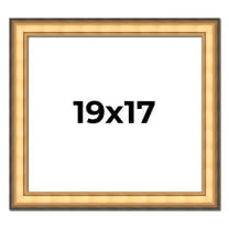 19x17 Frame Gold Plein Aire Solid Wood Picture Frame Width 2 Inches | Interior Frame Depth 0.5