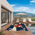 thumbnail image 2 of Japanese Style Outdoor Rug 5x8 Ft, Non Slip Washable Area Rug, Modern Cranes Cherry Flower Wave Navy Blue Patio Rugs Carpet Runner, Large Floor Mat for Indoor/Outdoor Deck Porch Camping, 2 of 8