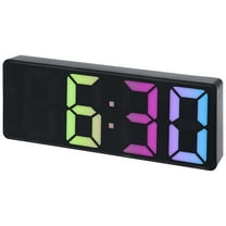 Unique Bargains Big Rainbow Numbers Alarm Clock with 3 Dimmable Levels 6.3" x 1" x 2.4"
