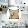 thumbnail image 5 of Outdoor Throw Pillows Christmas Tree Snowflake Snowman Vintage Rustic Pillowcase 20"x20" Merry Christmas Snowflake Decorative Square Pillowcase Cushion Case Decor for Sofa Couch, 5 of 7