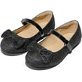 thumbnail image 6 of Kushyshoo Girl's Black Glitter Ballet Flats Soft Mary Jane Dress Party Shoes Non-Slip 2M, 6 of 6