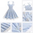 thumbnail image 4 of XXWXYD Children Suspender Dress Mesh Embroidery Bow Skirt Pinafore Jumper Fashion Cute Par𝗍y School Outfit Girls Toddler Kid Casual Play, 4 of 9