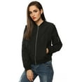 thumbnail image 4 of Zeagoo Women's Bomber Jacket Casual Coat Zip Up Spring Fall Clothes with Pockets, 4 of 9