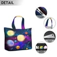 thumbnail image 3 of Cute Space Galaxy Aesthetic Travel Tote Bag with Rocket Planet Print Lightweight Weekender Bag with Multiple Pockets for Weekend Getaways, 3 of 5