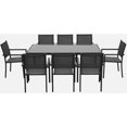 thumbnail image 3 of Comedor de jardin, conjunto de mesa y sillas de aluminio y textileno - Antracita / Gris - 8 plazas - CAPUA 180 esquí esquí Gafas de esquí, 3 of 5