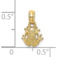 thumbnail image 3 of 10K Textured Miniature Frog Charm Yellow Gold Material Ethereal Brilliant Alluring A thoughtful gift for anniversaries birthdays or special occasions, 3 of 4