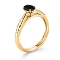 thumbnail image 3 of Gem Stone King 0.40 Ct Oval Black Onyx 10K Yellow Gold Solitaire Engagement Ring, 3 of 4