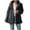 Black, variant on Dezsed Women's Teddy Bear Fleece Oversized-Fit Lapel Jacket Women Plus Size Winter Warm Loose Plush Hooded Jacket Coat