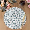 thumbnail image 3 of Farmhouse Castle Round 15 Inch Placemats Set of 6, Country Green Tree Vintage Plants Garden HeatResistant Non Slip Place Mats for Dining Table, Wipeable Braided Kitchen Table Mats for Housewarming, 3 of 9