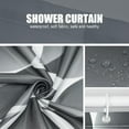 thumbnail image 6 of Dark Grey 72 x 72 Inch Cloth Shower Curtain, Waterproof Design and Polyester, Quick-Drying, Heavy Duty Shower Curtains Set for Bathroom, Machine Washable with 12 Plastic Hooks, 6 of 6