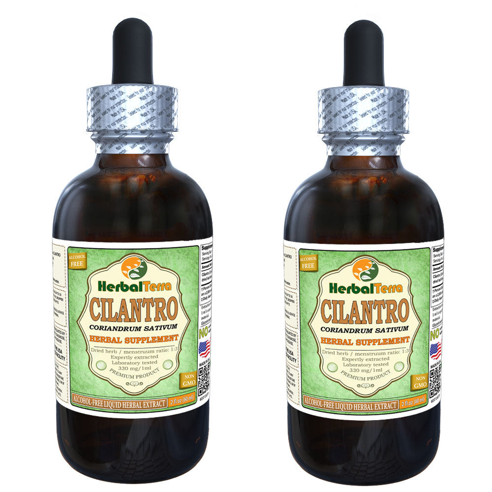 Cilantro (Coriandrum Sativum) Glycerite, Organic Dried Leaves Alcohol