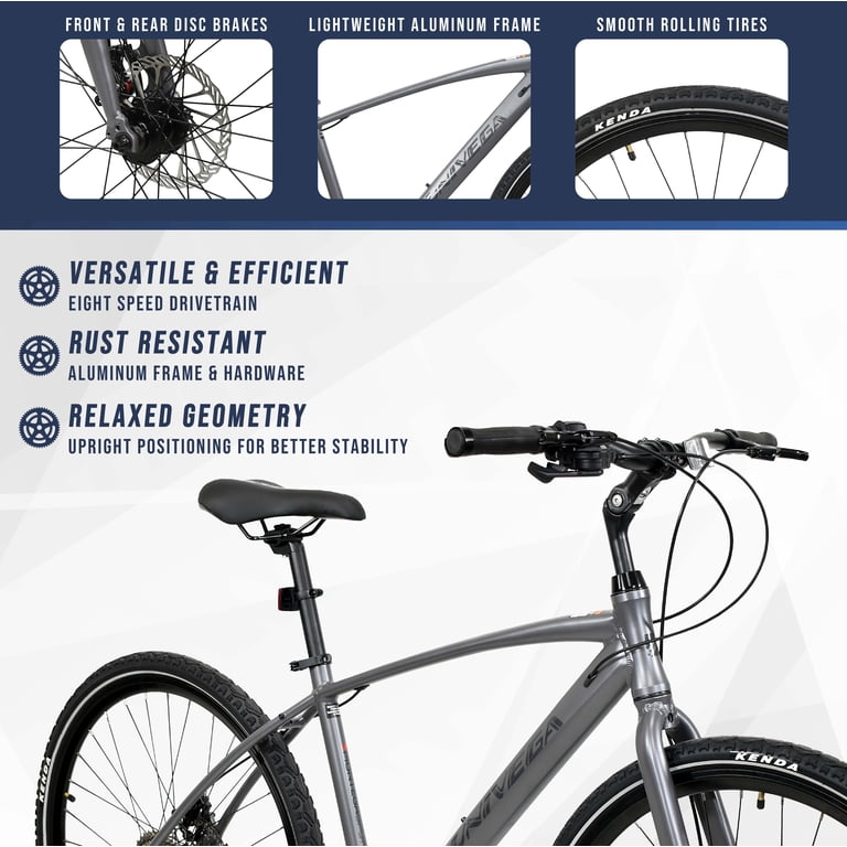 700C Univega Montega Sport Step over Comfort Hybrid Adult Bicycle