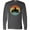 Light Charcoal Grey, variant on Snowmobile Retro Sunset Long Sleeve T-Shirt