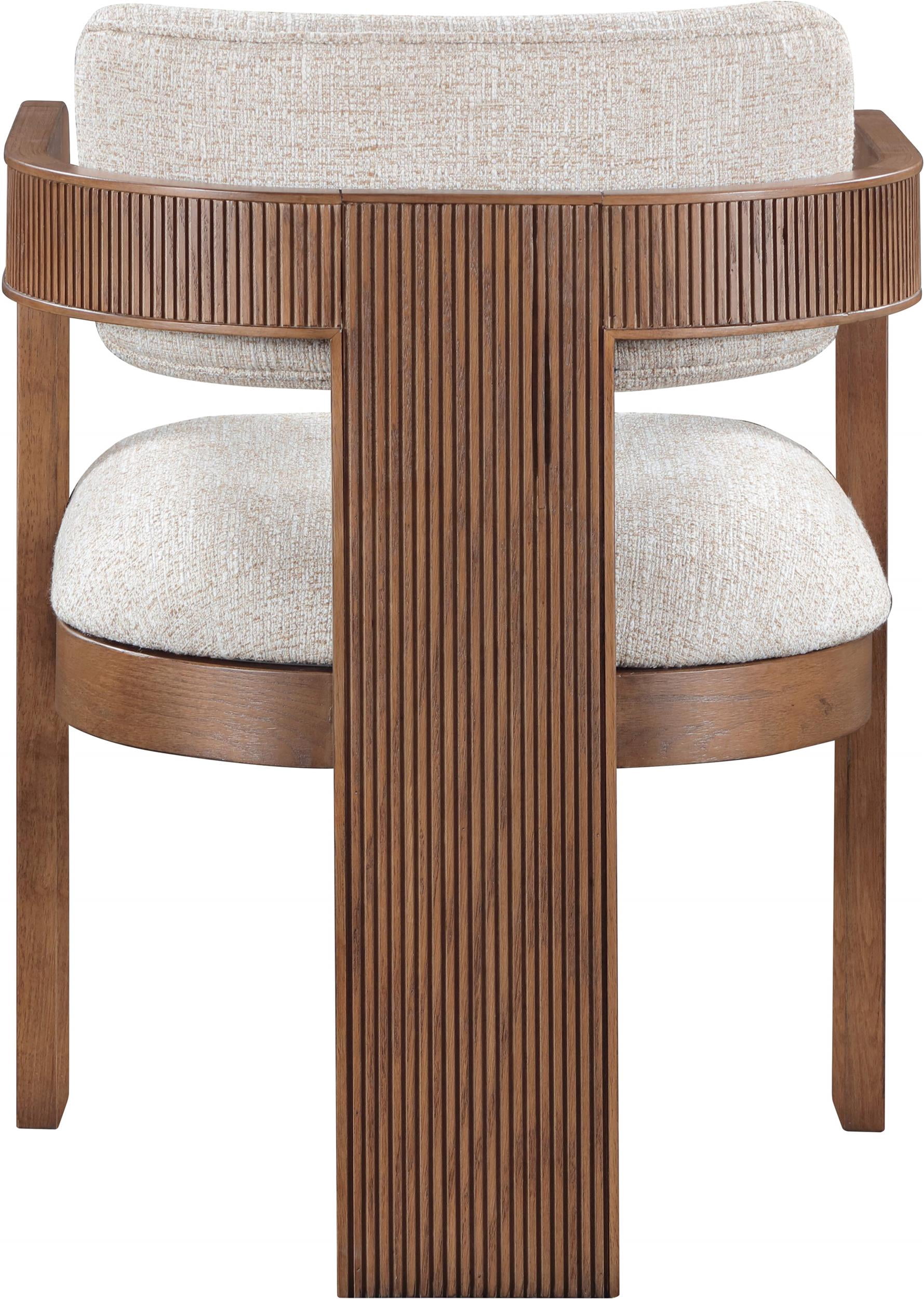 Meridian Furniture Sacha Beige Linen Textured Fabric Dining Chair (Set of 2)