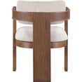 thumbnail image 6 of Meridian Furniture Sacha Beige Linen Textured Fabric Dining Chair (Set of 2), 6 of 11