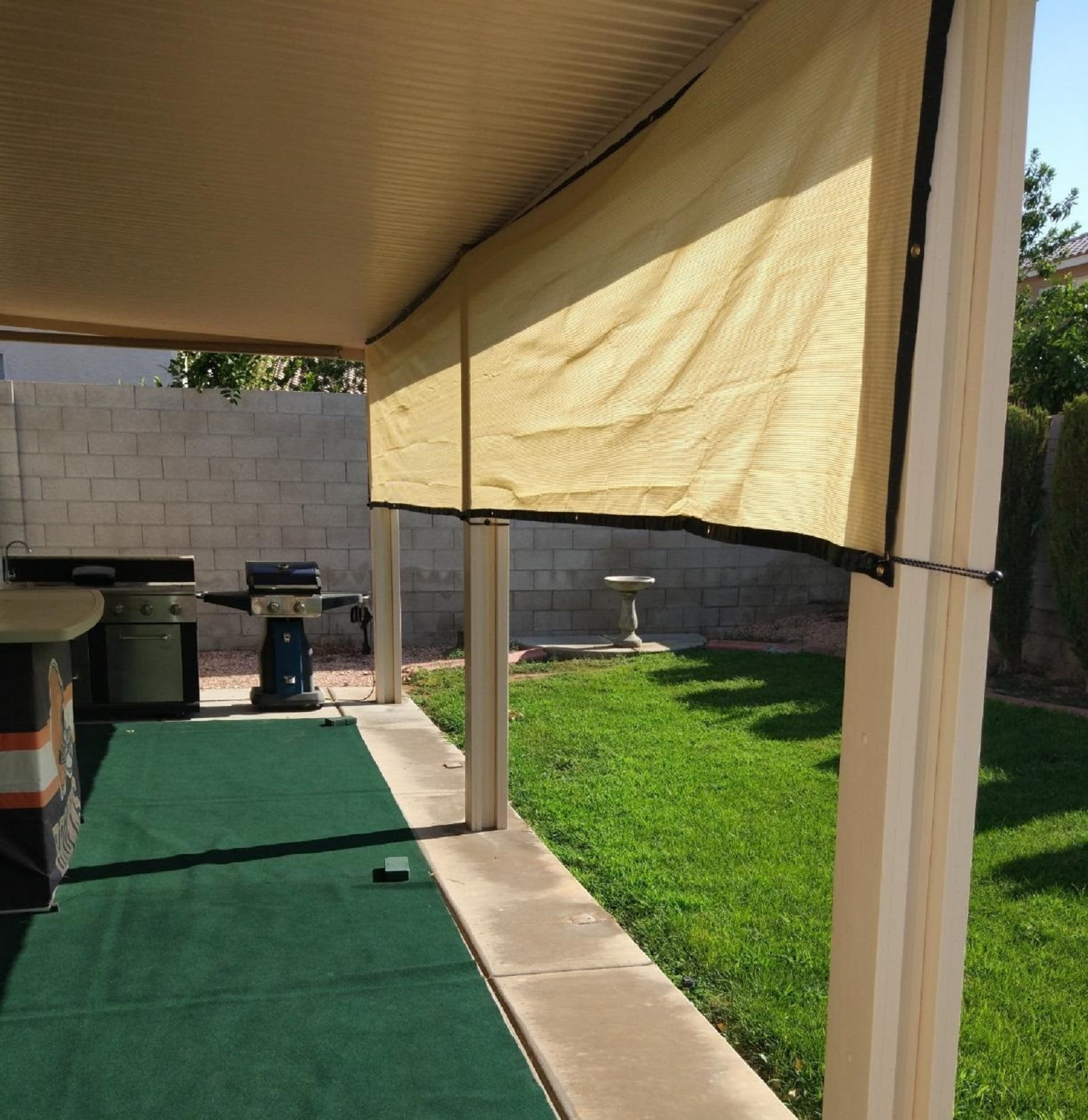 Abrotain Balcony Privacy Screen Cover 3'3"x9'9" Fence Covering Privacy Shade Cloth Outdoor Patio Porch Screen Mesh Apartments Railing Cover Wind Block for Patio Backyard Deck Porch Railing
