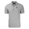 thumbnail image 2 of Men's Cutter & Buck  Heather Gray Texas Tech Red Raiders Forge Eco Heathered Stripe Stretch Recycled Polo, 2 of 3