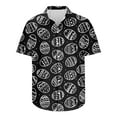 thumbnail image 5 of Awdenio Hawaiian Shirt for Men New Arrival Valentine Easter Top V Neck Printed Shrits with Pockets, 5 of 5