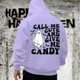 thumbnail image 2 of Mens Hoodies Casual Halloween Ghost Print Pullover Warm Long Sleeve Comfortable Hooded Sweatshirt Fall Winter Streetwear Loose Sweatshirts for Men Purple S, 2 of 4