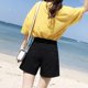 thumbnail image 3 of Primavera y novedad de verano Pantalones cortos de mezclilla de pierna ancha sueltos rectos en forma de A de cintura alta rosa pantalones cortos finos para estudiantes para mujer, 3 of 4