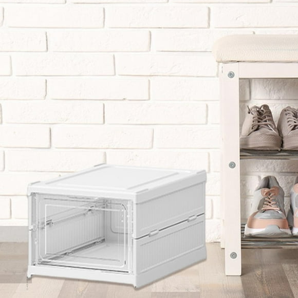 Zapatero plegable perfecl caja de almacenamiento de zapatos a prueba de polvo apilable 1 capa