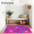 thumbnail image 3 of ODIKA 2'x3' Machine Washable Non-Slip Area Rug, Colorful Abstract Seal and with Playful Motifs High Traffic Rug with Pad, Pink, 726188, 3 of 8