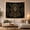 Fierce Bear Head, variant on Fierce Bear Head with Gold Art on Black Background, Mystical Dark Academia for Viking Art Fans, Norse Knotwork Decor, Housewarming Gift Tapestry Wall Hanging for Bedroom and Living Room